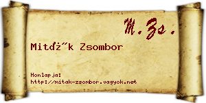 Miták Zsombor névjegykártya
